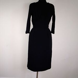 Vintage Handmade Formal Black dress Size S/M Approximate